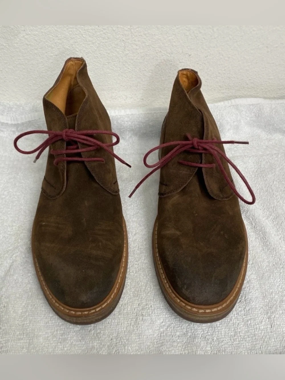 NWOT New 1901 Men Brown Leather Lace Up Chukka Boot Size 10.5 Western Streetwear